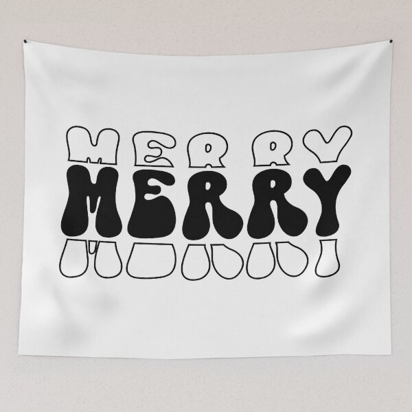 Item preview,  Stacked Retro Font Merry designed and sold by BearAndCat.