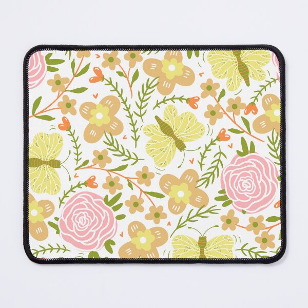 Item preview, Pink And Yellow Floral Pattern With Butterflies designed and sold by XbaeX.