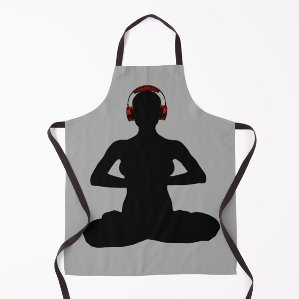 Item preview, Meditating Woman w/ Red Headphones designed and sold by RealmsBeyond.