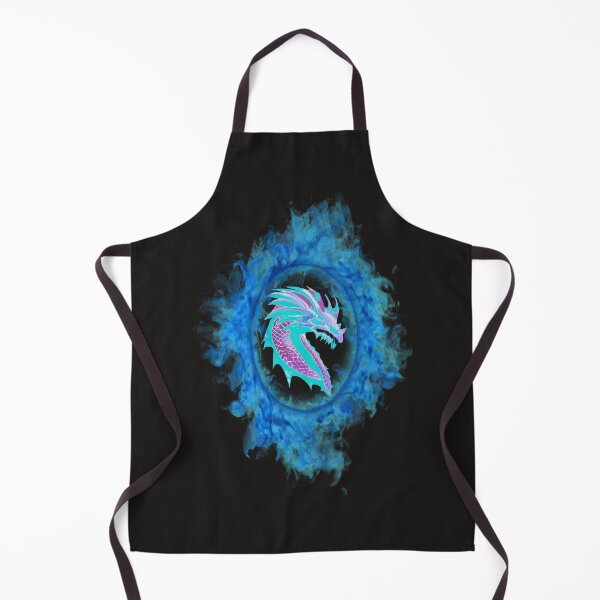 Item preview, BLUE AND PURPLE NEON DRAGON IN A FIRE CIRCLE designed and sold by sailorsam1805.