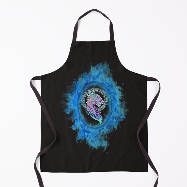 Item preview, NEON NORDIC BLUE AND PURPLE DRAGON IN A FIRE CIRCLE designed and sold by sailorsam1805.