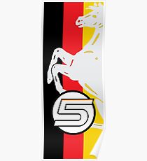 Sebastian Vettel 5 Stripe Poster