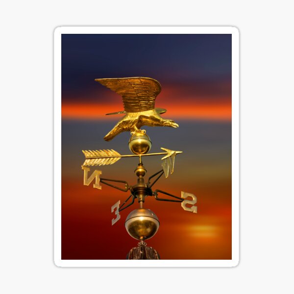 "Weathervane. 1820 Plymouth County Courthouse, MA." Sticker for Sale by