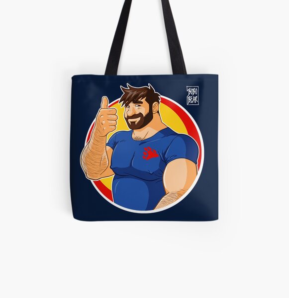 ADAM LIKES TO BEAR UP All Over Print Tote Bag