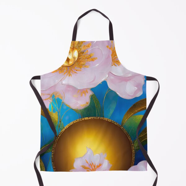 Item preview, Pearlescent Flowers Gold Pinks designed and sold by @adorcharm Modern & Classic AI Art.