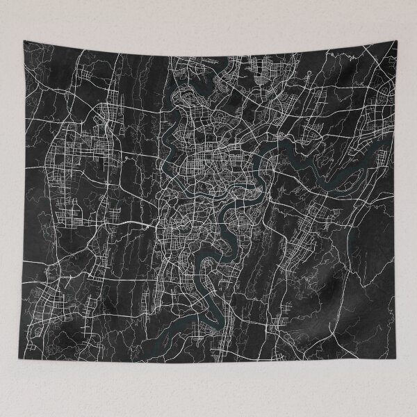 Item preview, Chongqing City Map of China - Dark designed and sold by deMAP.