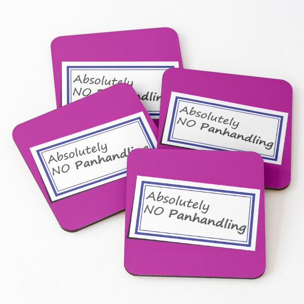 Item preview, No Panhandling Sticker No 3 designed and sold by Fun Funky Designs.