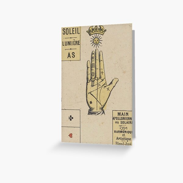 French Tarot Card Sun Greeting Card
