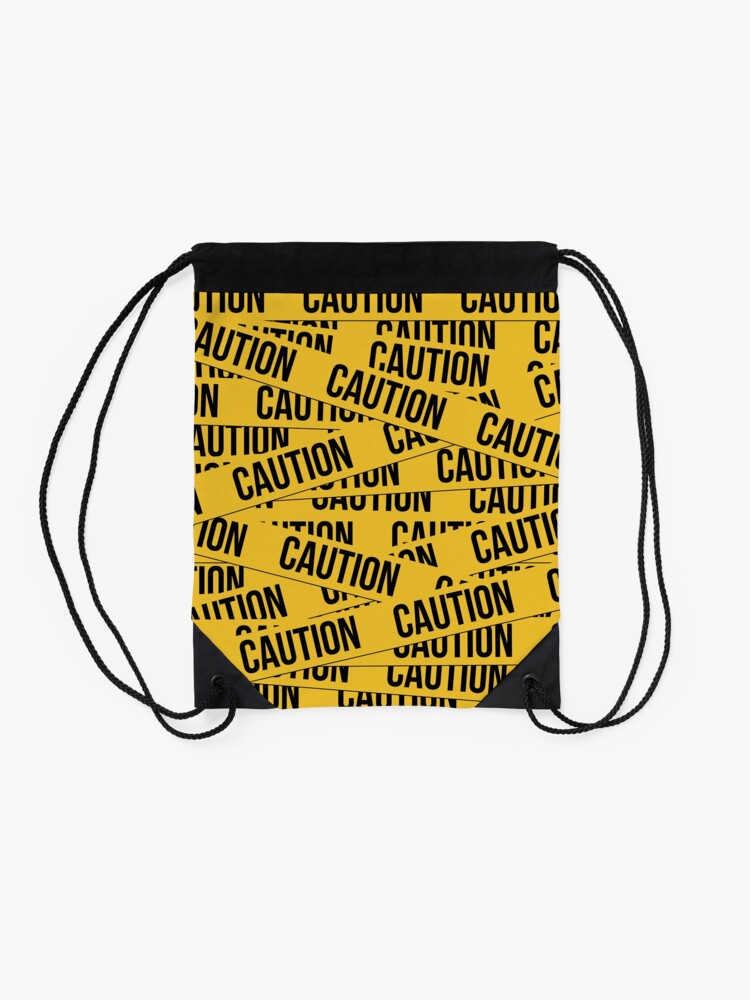 Alternate view of Caution Drawstring Bag