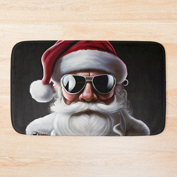 Item preview, Hardcore Gangster Biker Santa Claus Christmas Digital Painting designed and sold by CodeAndColors.
