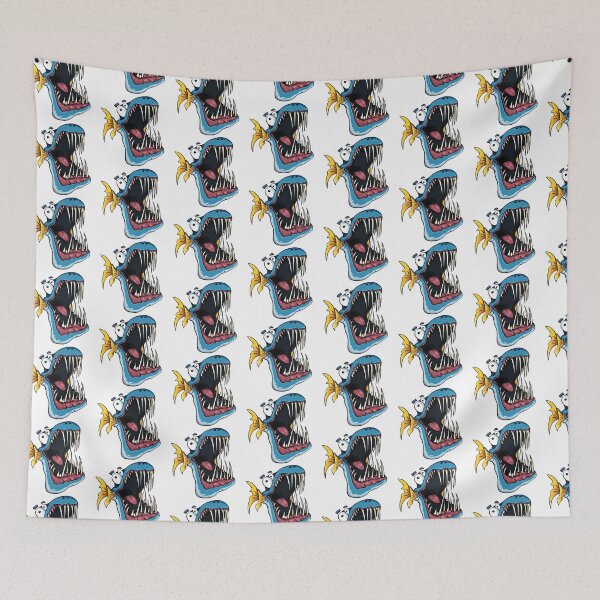 Item preview, sharp-toothed fish illustration designed and sold by Richstd.