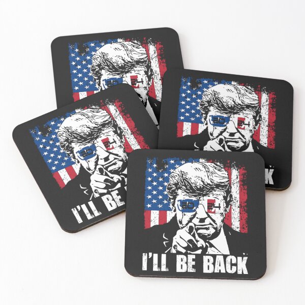 Item preview, I'll Be Back Trump 2024 Patriotic 4th Of July American Flag T Shirt designed and sold by Knight-Saverin.