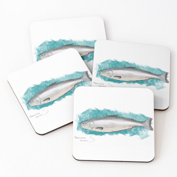 Item preview, Salmon fish illustration designed and sold by BGooddy.