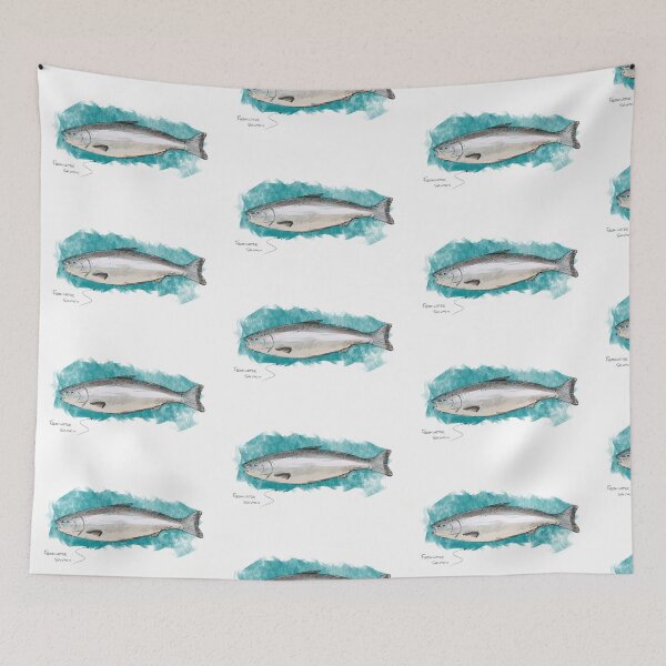 Item preview, Salmon fish illustration designed and sold by BGooddy.