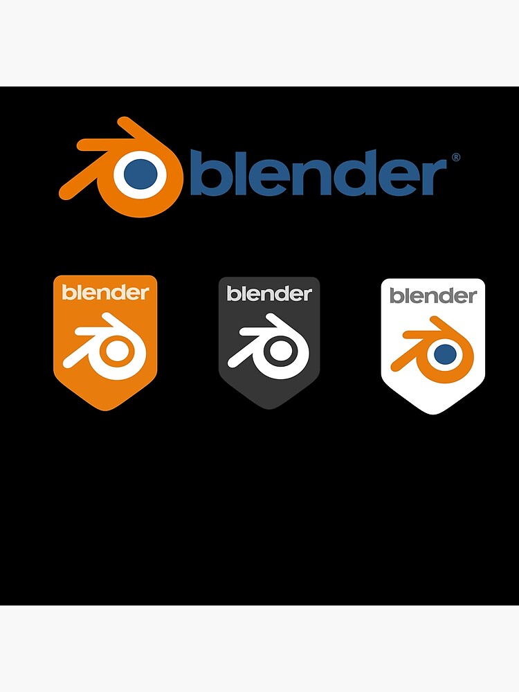 "Blender 3D Sticker Set / Blender Logo " Poster for Sale by rbsupercool