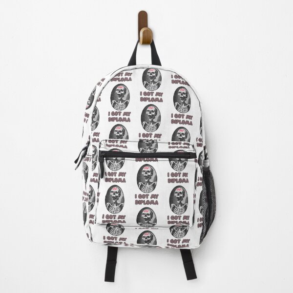 Item preview, 'I got My Diploma' Skull Design - Retro Illustration Design for T-shirts, mugs, phone cases and other accessories designed and sold by Ridiculam Toga.
