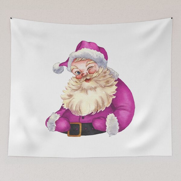 Item preview, Retro Vintage Pink Santa Claus designed and sold by bemenmaher.