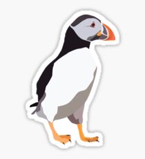 Smiling Puffin | Vector Drawing Sticker