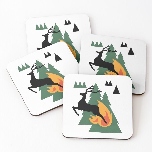 Item preview, Deer Running From Wildfire designed and sold by Yeaha.