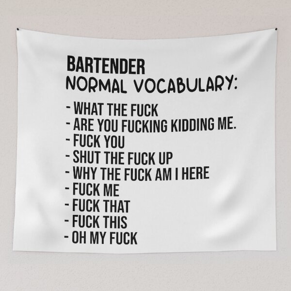 Item preview, Normal Bartender vocabulary - Funny Gift For Bartender designed and sold by JakubkoJunak.