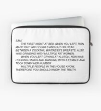 Anonymous Letter to Sammi Laptop Sleeve
