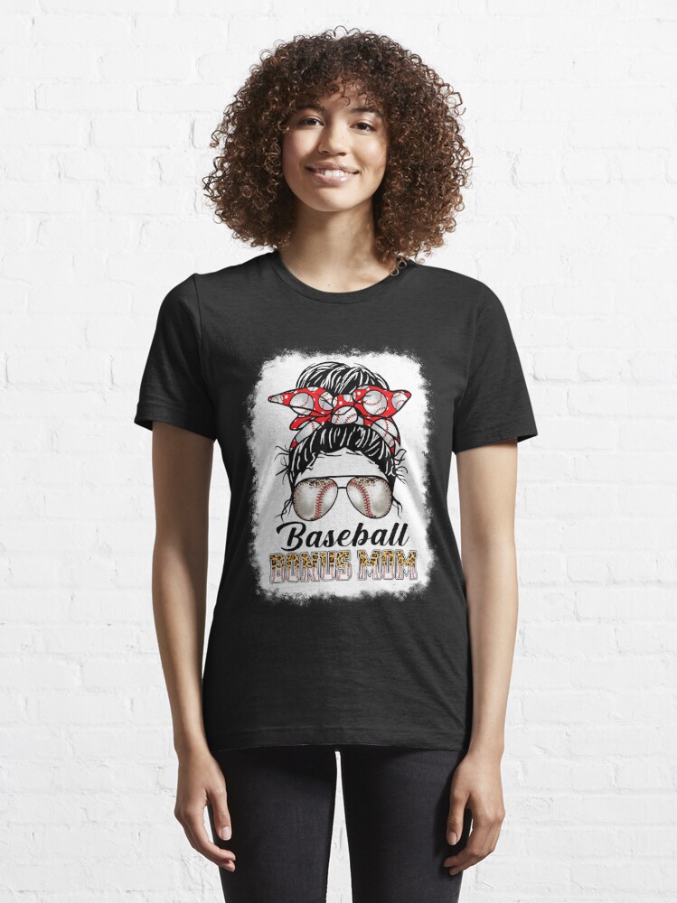 Bleached Baseball Mom Life Messy Bun Baseball Player Mom Shirt & Tank Top 