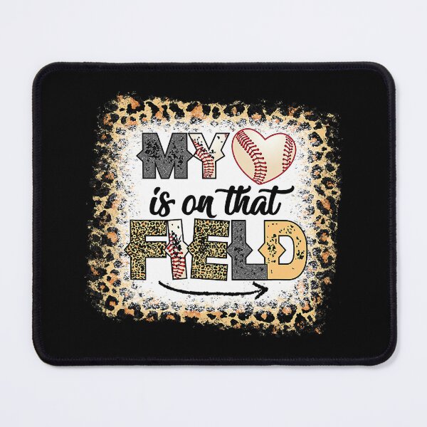 Item preview, My Heart is on That Field Funny Bleached Leopard Baseball Mom designed and sold by Helbon-art.