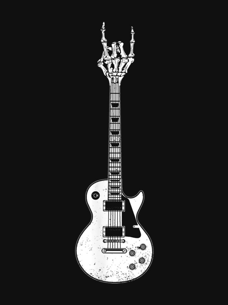 Discover Rock Roll Skeleton Guitar Music Lover Gift T-Shirt