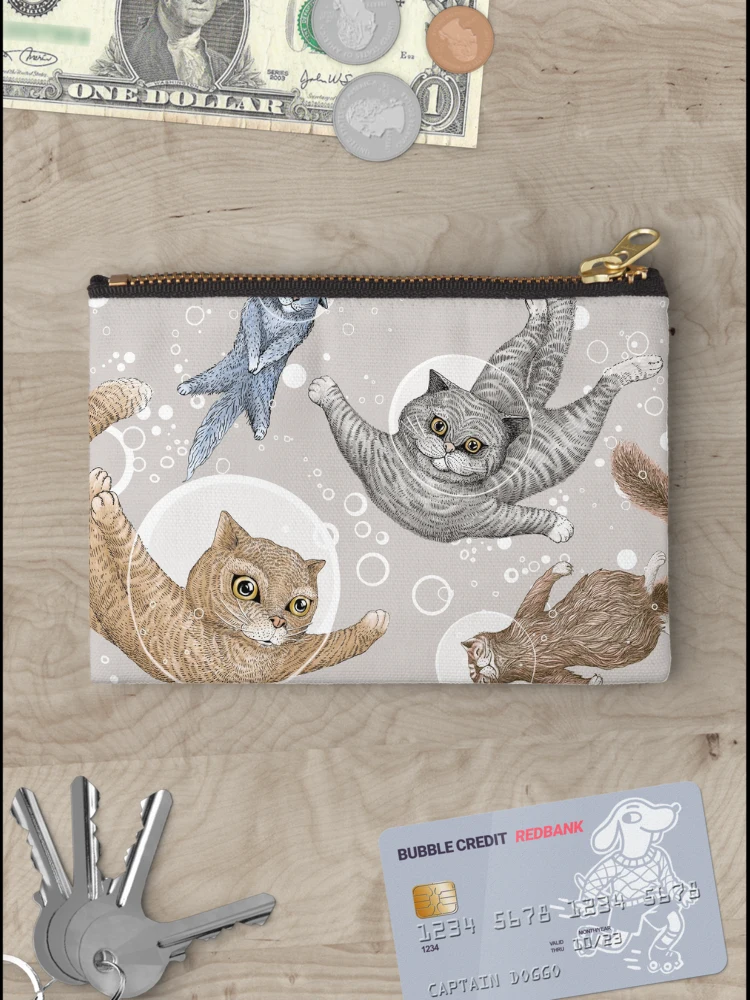 Thumbnail 3 of 4, Zipper Pouch, Cat designed and sold by Ruta.