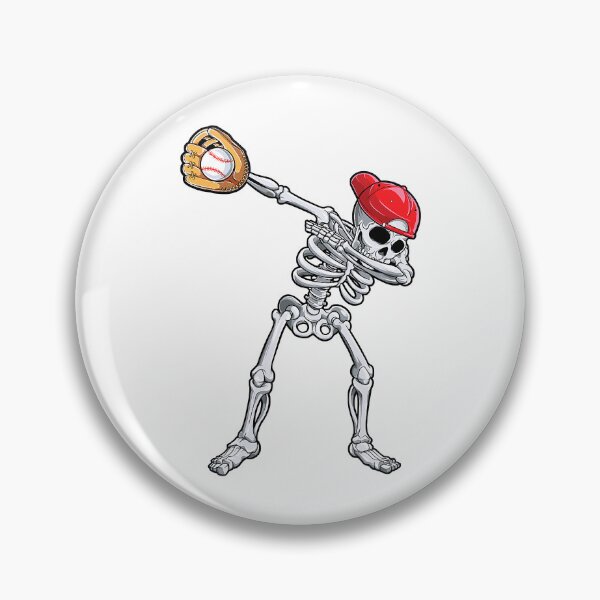 Item preview, Dabbing Skeleton Baseball Halloween Player Catcher designed and sold by Helbon-art.