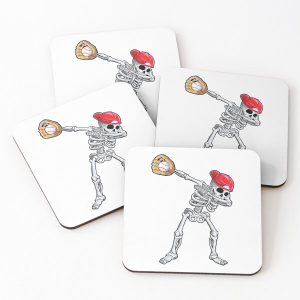 Item preview, Dabbing Skeleton Baseball Halloween Player Catcher designed and sold by Helbon-art.