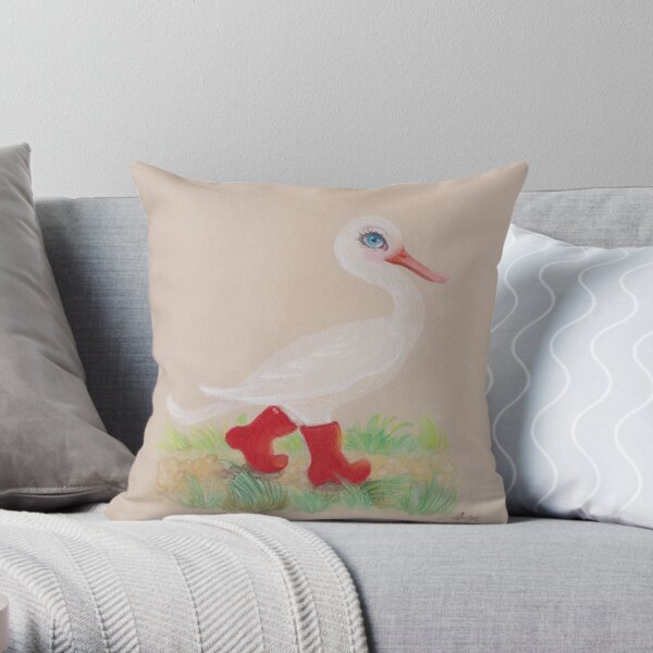 A Snozzleberry Swan excursion Throw Pillow