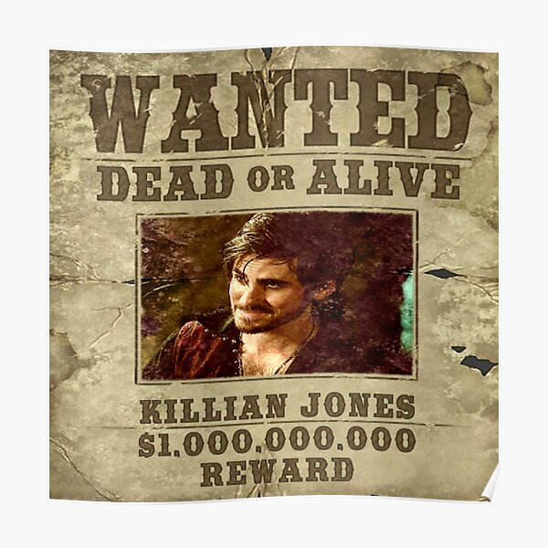 Killian Jones Wanted Poster Poster