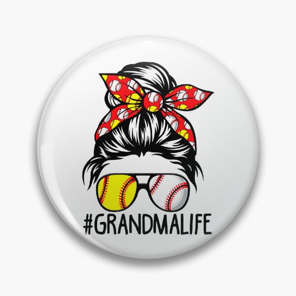 Artikelvorschau, Oma-Leben-lustiger unordentlicher Brötchen-Muttertags-Softball-Baseball entworfen und verkauft von Helbon-art.