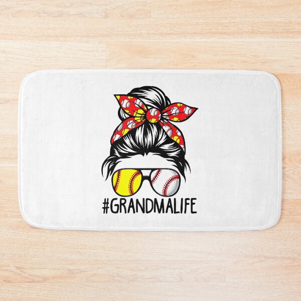 Item preview, Grandma Life Funny Messy Bun Mothers Day Softball Baseball designed and sold by Helbon-art.