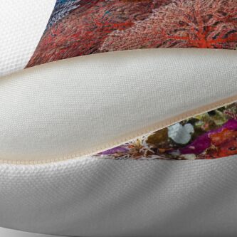 Alternate view of Hunter in the garden Throw Pillow