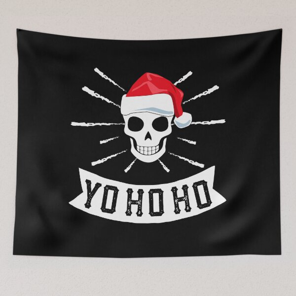 Item preview, Yo Ho Ho Skull Christmas Pirate Santa Pun Xmas designed and sold by QueenOfPrint.