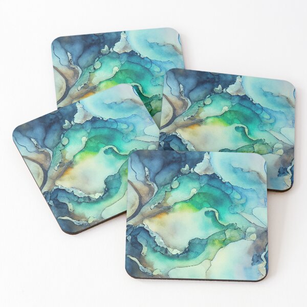 Item preview, Watercolour washes in blue designed and sold by Adornamancy.