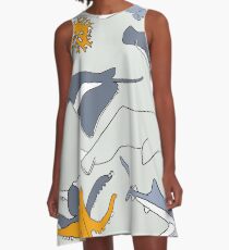 Vestido acampanado Debajo del mar