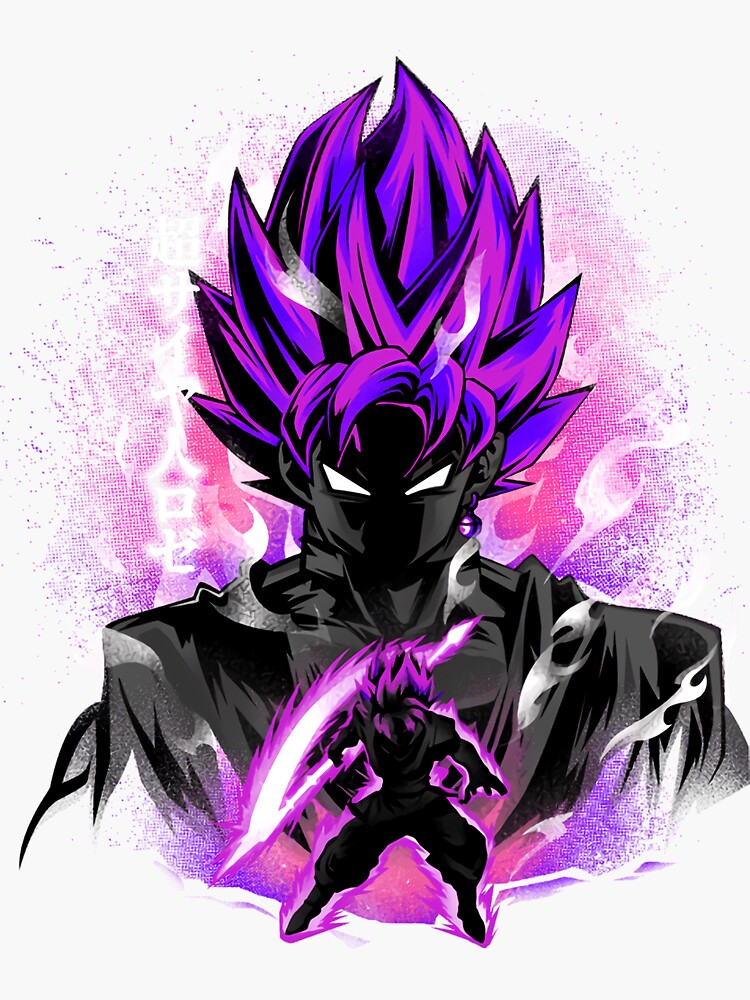 Goku Black Super Rose Power Sticker for Sale by CharlesMulder