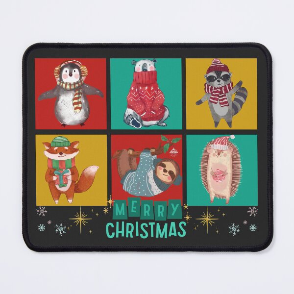 Item preview, merry christmas funny animals for animals lovers designed and sold by FunnyArtisan.