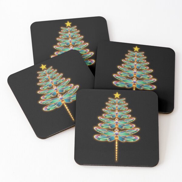 Item preview, Merry Christmas Insect Lover Xmas Dragonfly Christmas Tree designed and sold by JeannetteSander.