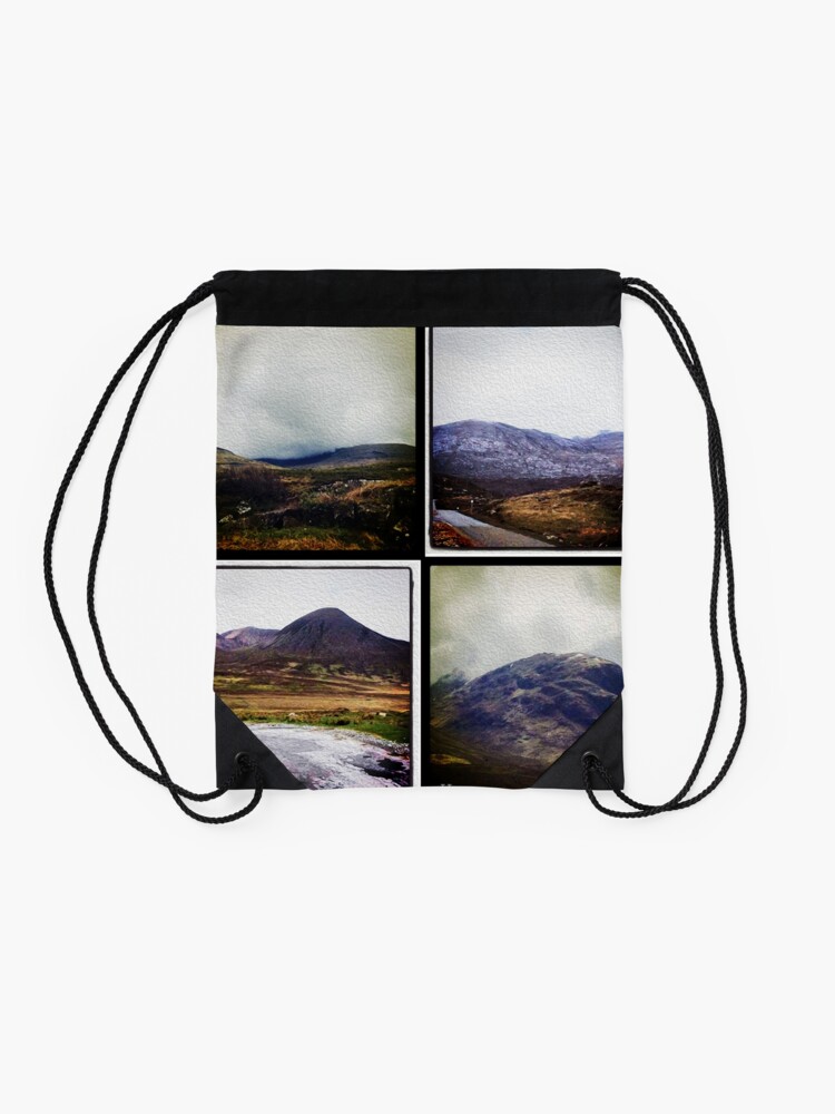 Alternate view of Four scenes from the Highlands Drawstring Bag