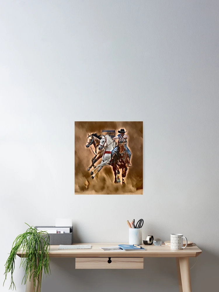 Thumbnail 2 of 3, Poster, BARREL RACING, HORSE RIDING, RODEO EVENTS designed and sold by Barbara Jean Photo Art And Design.