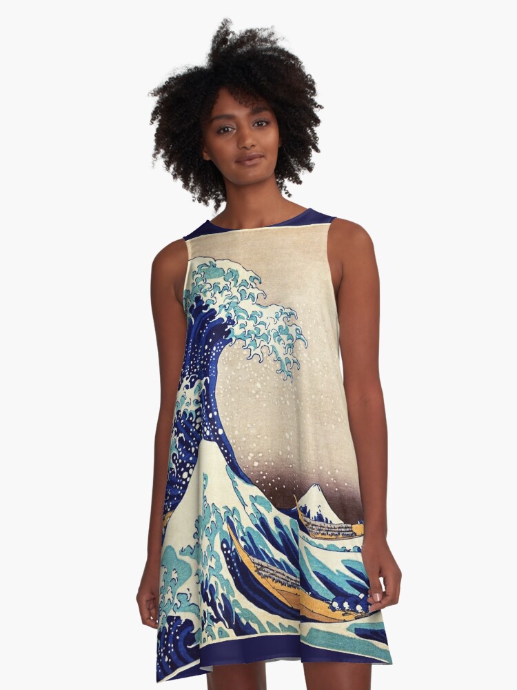 great wave off kanagawa dress