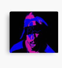 Tupac Neon Color by KobeKing Canvas Print