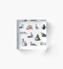 Festive Felines (Christmas Cats) Acrylic Block