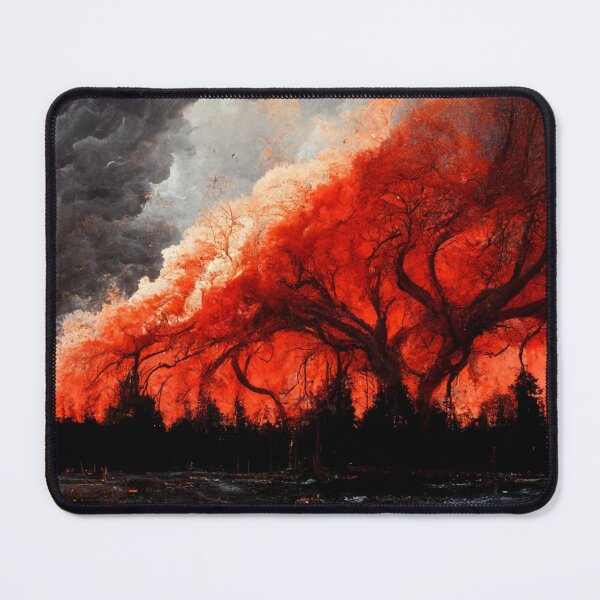 Item preview, Red Tree Branched to the Fire Painting designed and sold by Shiam SR.