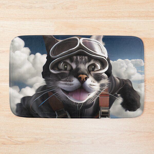 Item preview, Cat skydiving and he loves it designed and sold by RK - Shop.