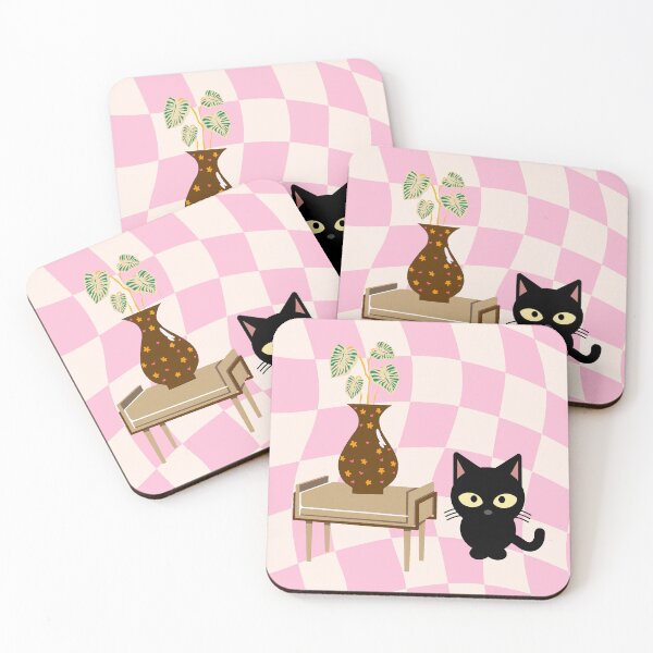 Item preview, Mid Century Black Cat,Atomic Mid century cat,retro atomic cats, designed and sold by Tamas Das.